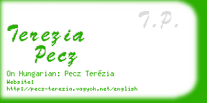 terezia pecz business card